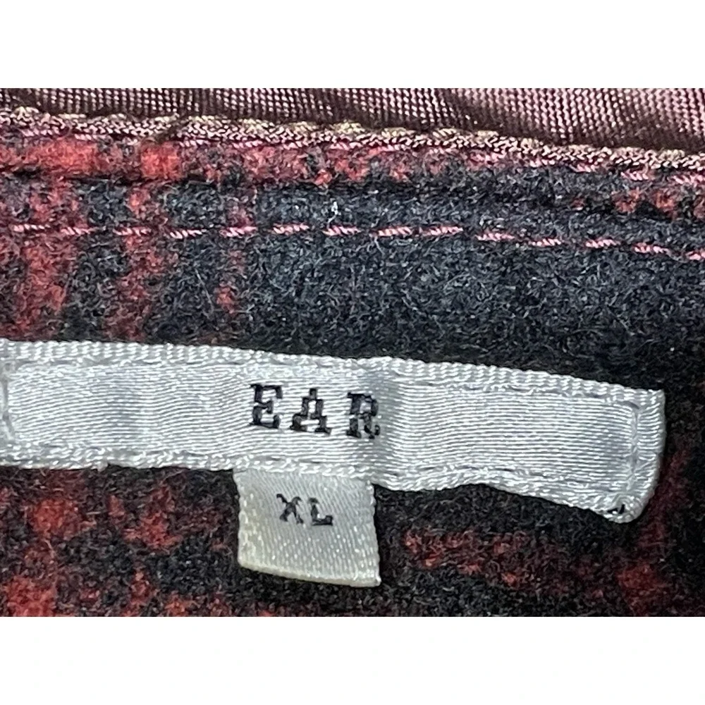 Paul Smith Red Ear Wool Plaid Field Jacket Blazer Men XL Red Black Buffalo Check